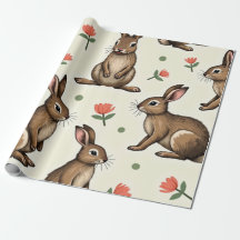 Vintage rabbit pattern 