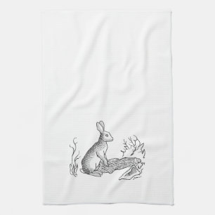 Vintage Rabbit Tea Towel