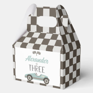 Vintage Race car 3rd birthday Favour Box