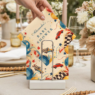 Vintage Race Car Baby Shower Napkin