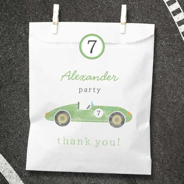 Vintage race car birthday favour bag (Creator Uploaded)