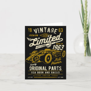Vintage Race Car Design  Card