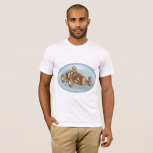 Vintage Race Car Driver Classic Motorsport Art  T-Shirt