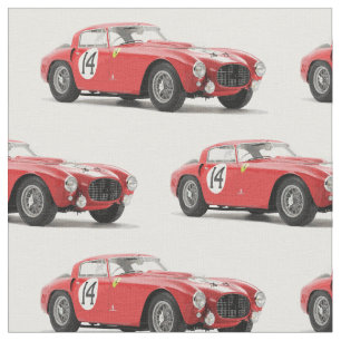 Vintage Race Car Fabric