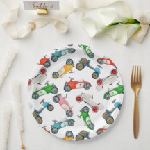 Vintage Race Car Pattern