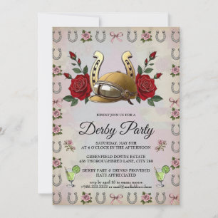 Vintage Race Horse Racing Party Invitation 2026