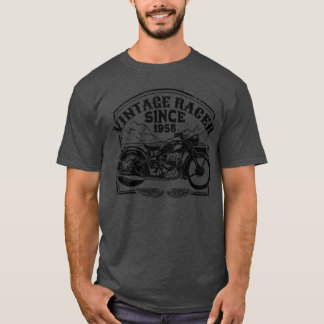 Vintage Racer Since 1958 Retro Motorbike  Motorcyc T-Shirt