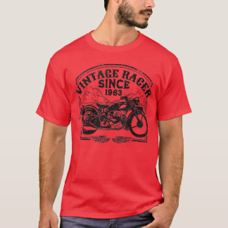 Vintage Racer Since 1963 Retro Motorbike  Motorcyc T-Shirt