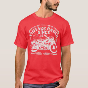 Vintage Racer Since 1970 Retro Motorbike  Motorcyc T-Shirt