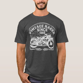 Vintage Racer Since 1982 Retro Motorbike  Motorcyc T-Shirt