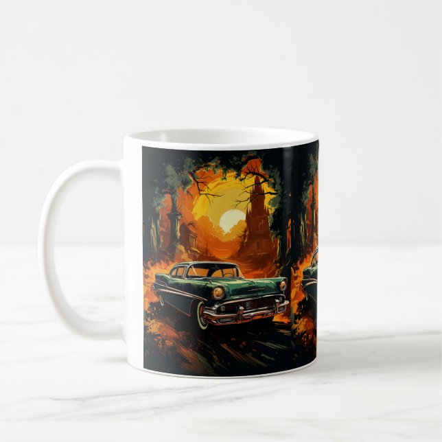 Vintage Racer Sunset  Coffee Mug (Left)