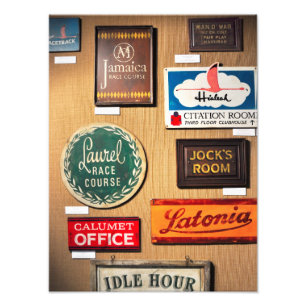 Vintage Racetrack Signs