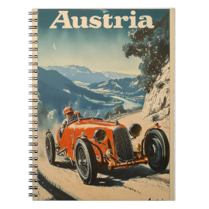 Vintage Racing Car in Austria Notebook