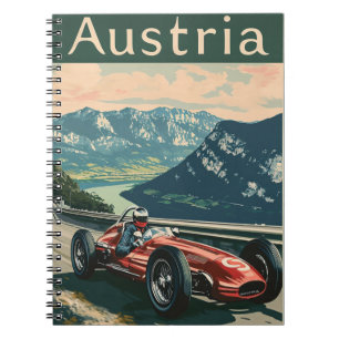 Vintage Racing Car in Austria Notebook