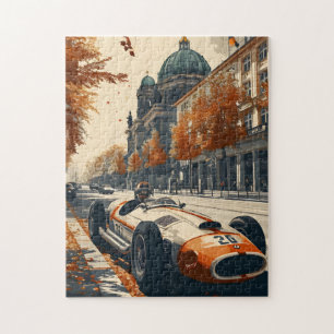 Vintage racing car in Berlin Jigsaw Puzzle