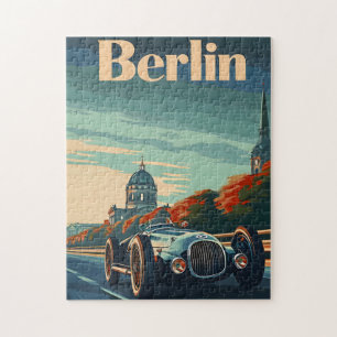 Vintage racing car in Berlin Jigsaw Puzzle
