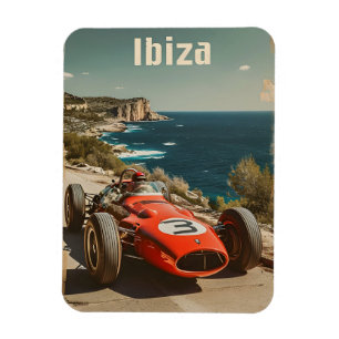 Vintage Racing Car in Ibiza Magnet