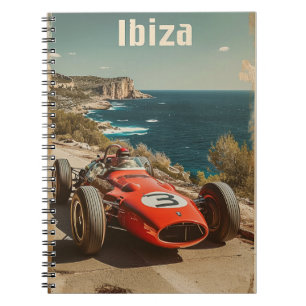 Vintage Racing Car in Ibiza Notebook
