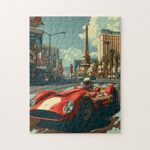 Vintage racing car in Las Vegas Jigsaw Puzzle