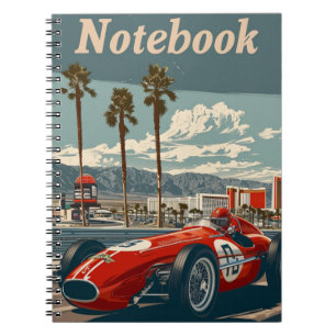 Vintage Racing Car in Las Vegas Notebook