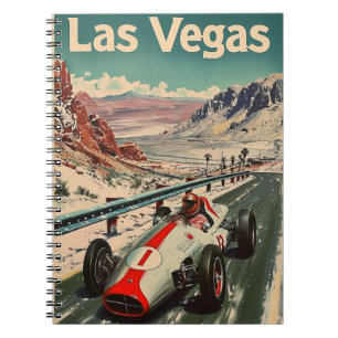 Vintage Racing Car in Las Vegas Notebook