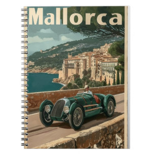 Vintage Racing Car in Mallorca Notebook