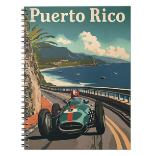 Vintage Racing Car in Puerto Rico Notebook