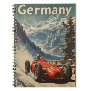 Vintage Racing Car in the alps of Germany Notebook