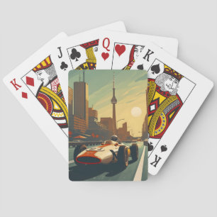 Vintage Racing Car in Toronto Playing Cards