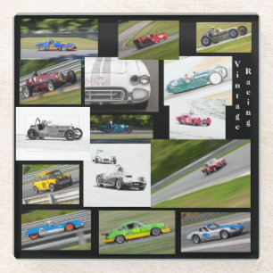 Vintage Racing Glass Coaster