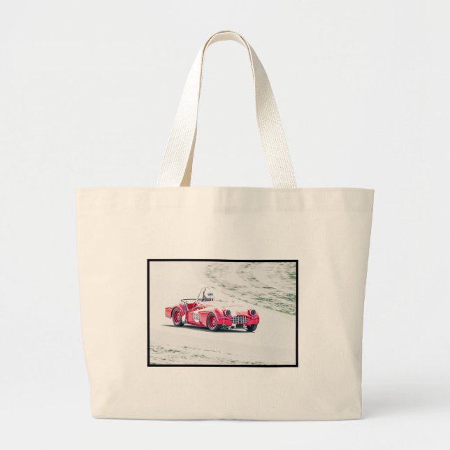 Vintage Racing Large Tote Bag (Front)