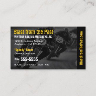 Vintage Racing Motorcycle | Classic Motorsports Business Card
