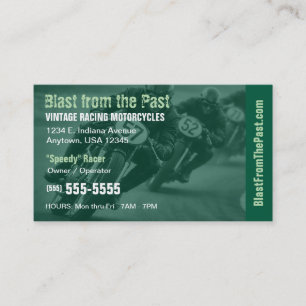 Vintage Racing Motorcycle Classic Motorsports Business Card