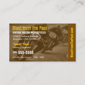 Vintage Racing Motorcycle | Classic Motorsports Business Card