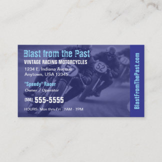 Vintage Racing Motorcycle | Classic Motorsports Business Card