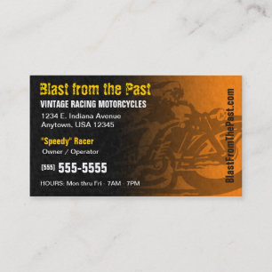 Vintage Racing Motorcycles Business Card