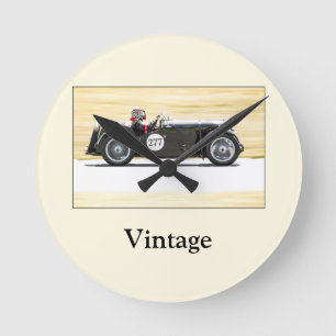 Vintage Racing  Round Clock