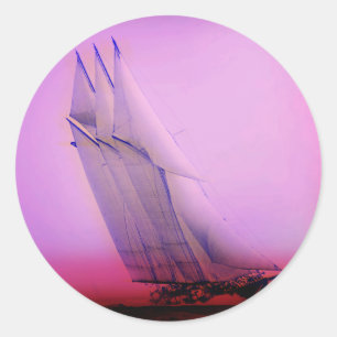 Vintage Racing Yacht Sticker