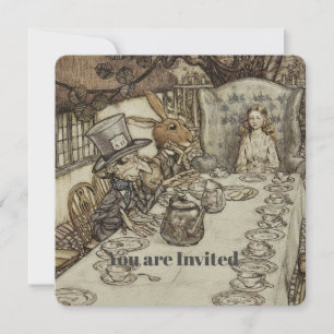 Vintage Rackham Mad Tea Party Alice in Wonderland Save The Date