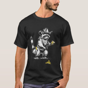 Vintage Racoon Cowboy Cowgirl Trash Panda Racoon T-Shirt
