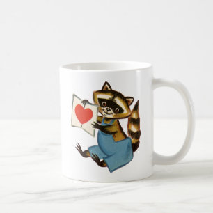 Vintage Racoon Love Coffee Mug