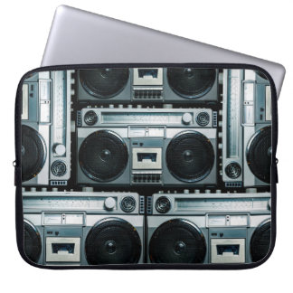 Vintage radio boombox laptop sleeve
