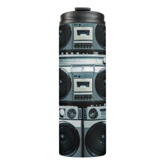 Vintage radio boombox thermal tumbler