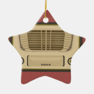 Vintage Radio Ceramic Ornament