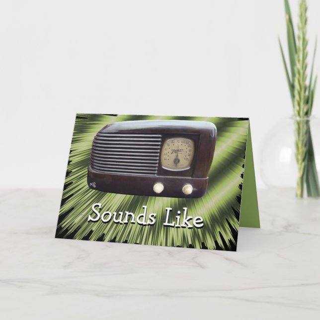 Vintage Radio-customise any occasion Card (Front)