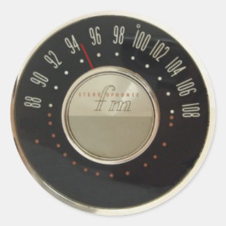 Vintage Radio Dial Classic Round Sticker