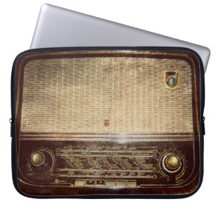 Vintage radio laptop sleeve