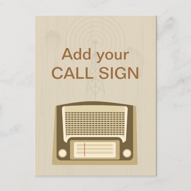 Vintage radio postcard (Front)