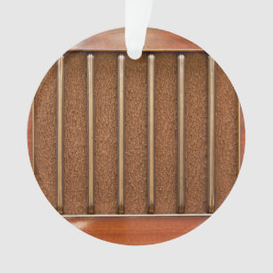 Vintage radio speaker ornament