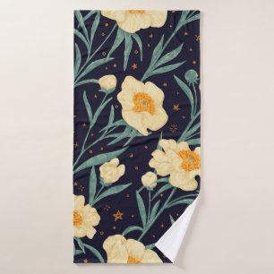 Vintage radios and tape recorders. Seamless patter Bath Towel